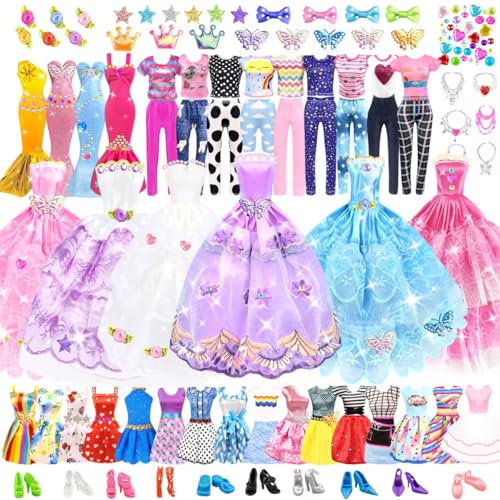 92Pcs Doll Clothes and Accessories with Doll Closet for 11.5 Inch Doll T969469