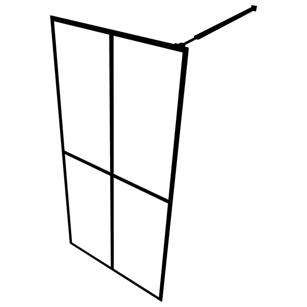 Walk-In Shower Screen Tempered Glass 39.4x22x76.8x22 D39443
