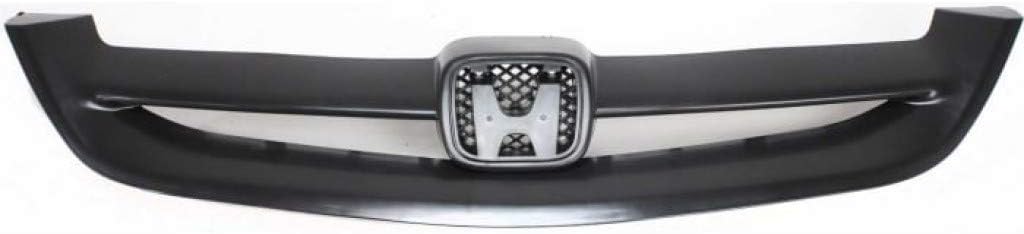 Black Grille Assembly for Honda Civic Coupe Plastic Pack of 2 L989