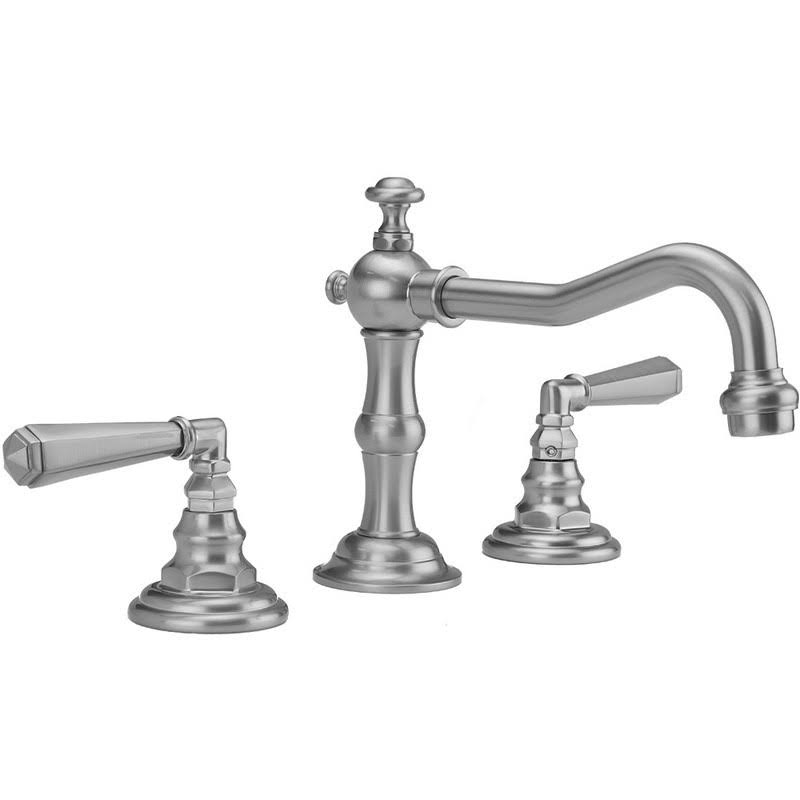 Black Widespread Hex Lever Handle Bathroom Sink Faucet H40795