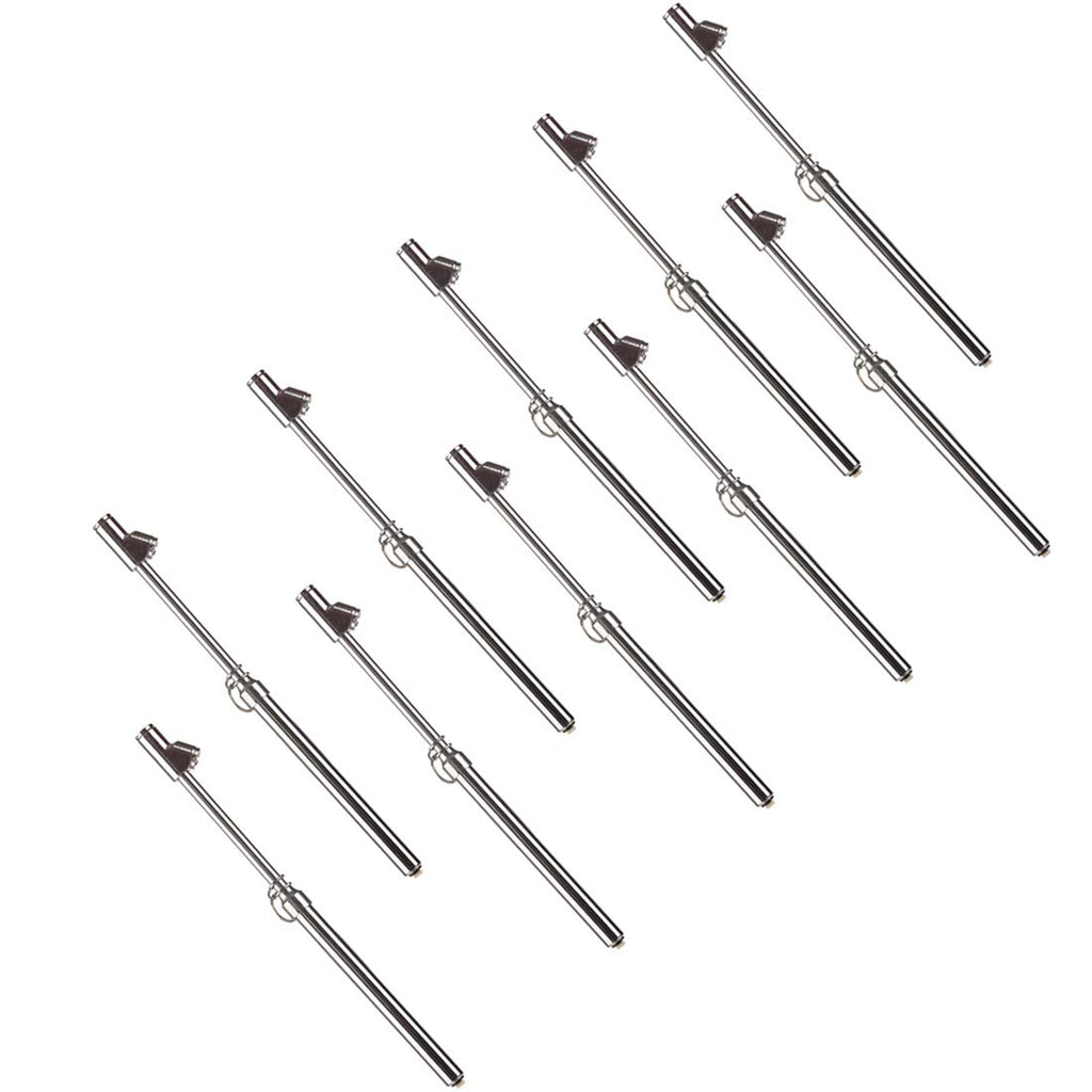 Tire Pressure Gauge 10-150PSI 100-1000KPa Dual Head Chucks Silver (10 Packs) I415507