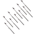 Tire Pressure Gauge 10-150PSI 100-1000KPa Dual Head Chucks Silver (10 Packs) I415507