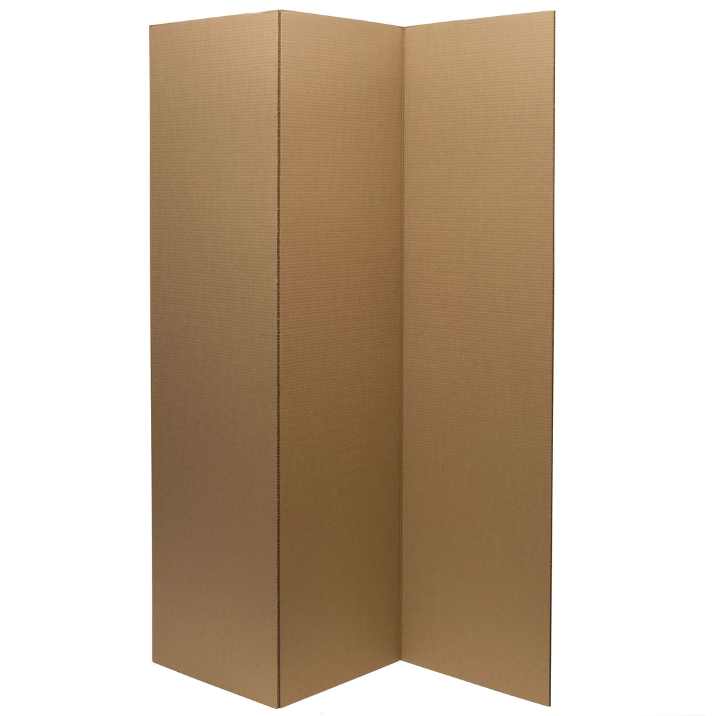 6 ft. Tall Brown Cardboard 3 Panel Room Divider H9746
