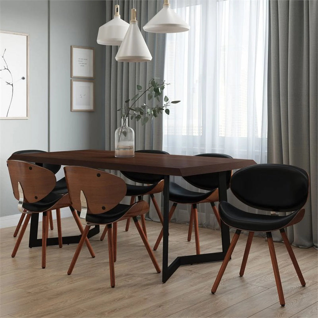 Black Faux Leather Dining Chair S11843