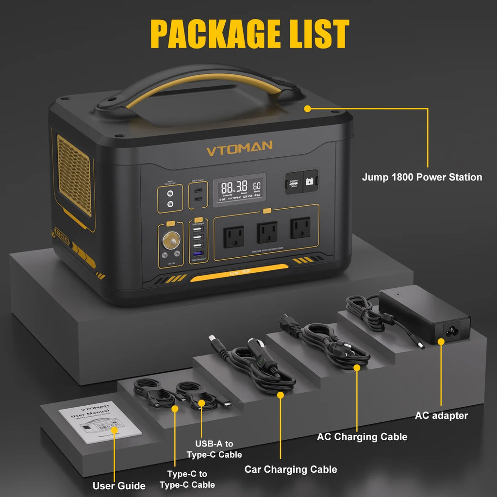 1800W Portable Power Station 1548Wh LFP Battery Generator N10983