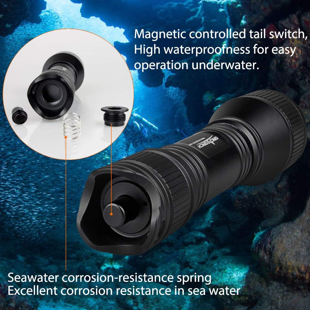 1000 Lumens Dive Light with Battery and Charger F13494