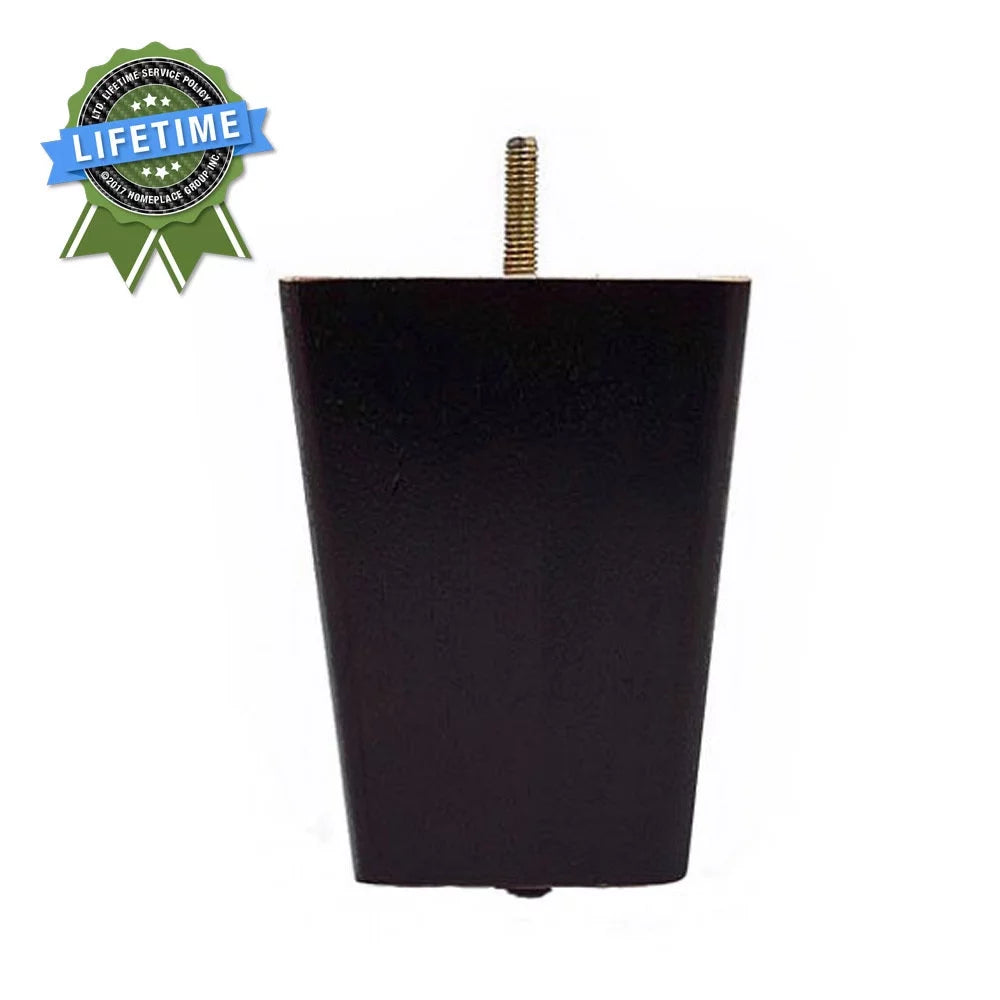 5" Dark Finish Square Tapered Wooden Sofa Leg, Set of 4 J686362