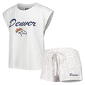 White Knit T-Shirt & Shorts Sleep Set L4530
