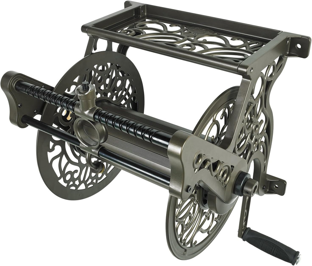 Cast Aluminum Wall Mount Garden Hose Reel Q219