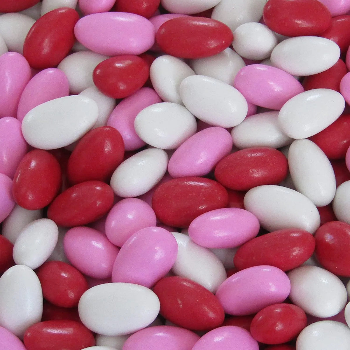 Red Pink & White Jordan Almonds Mix, 5 LBS Bulk Bag U988