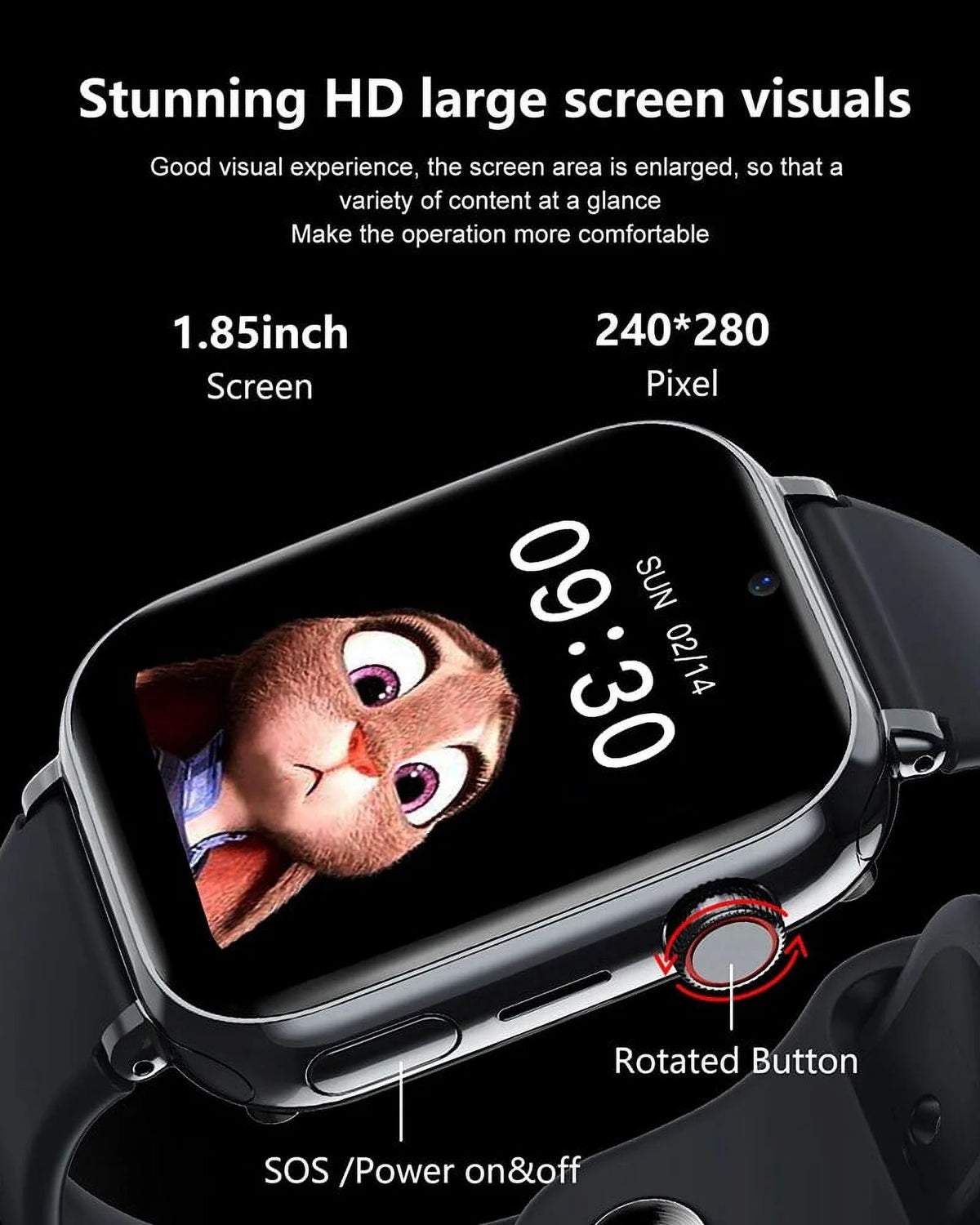 White 4G Smart Watch with GPS Location Tracker Camera M449338