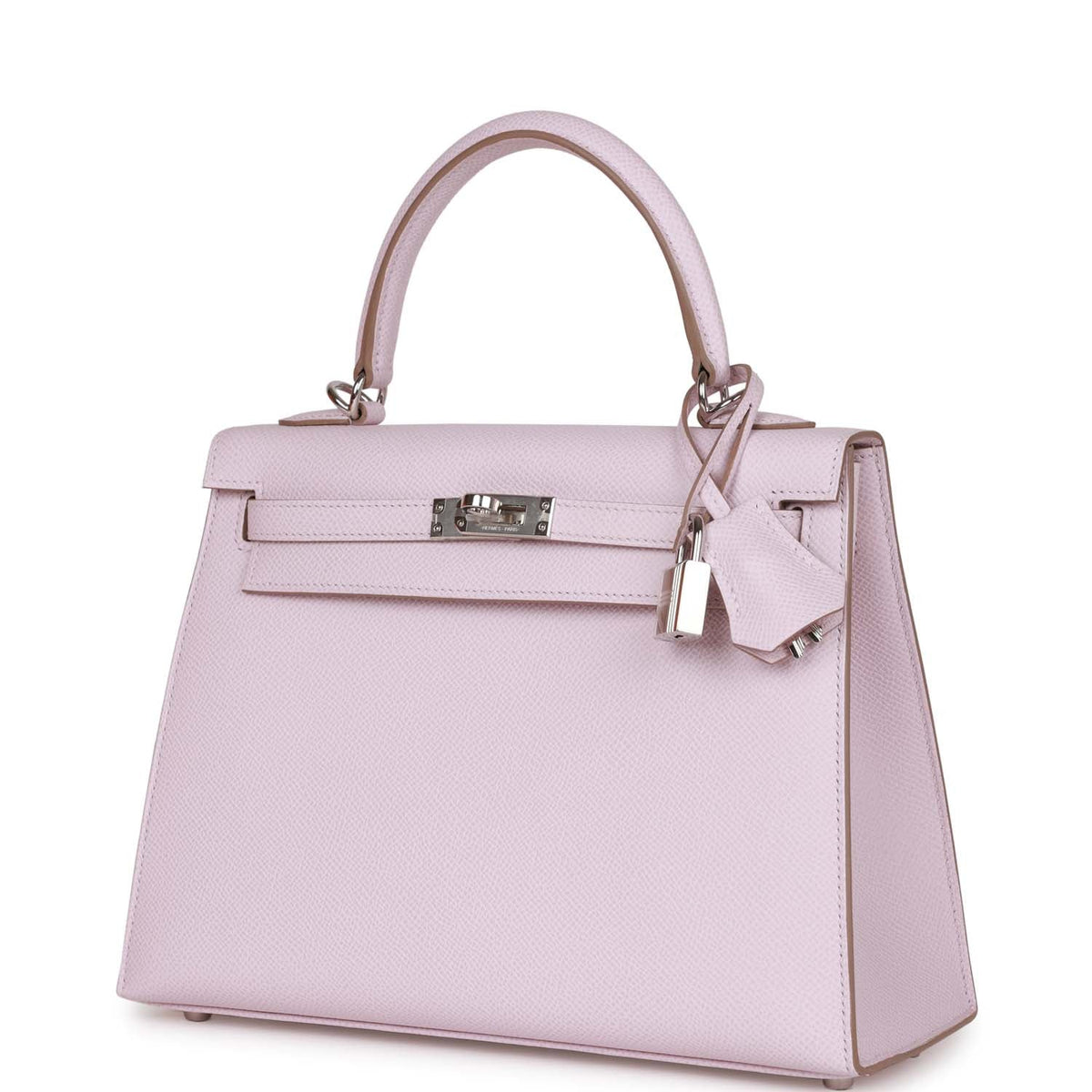 Mauve Pale Epsom Leather Handbag with Palladium Hardware Y552