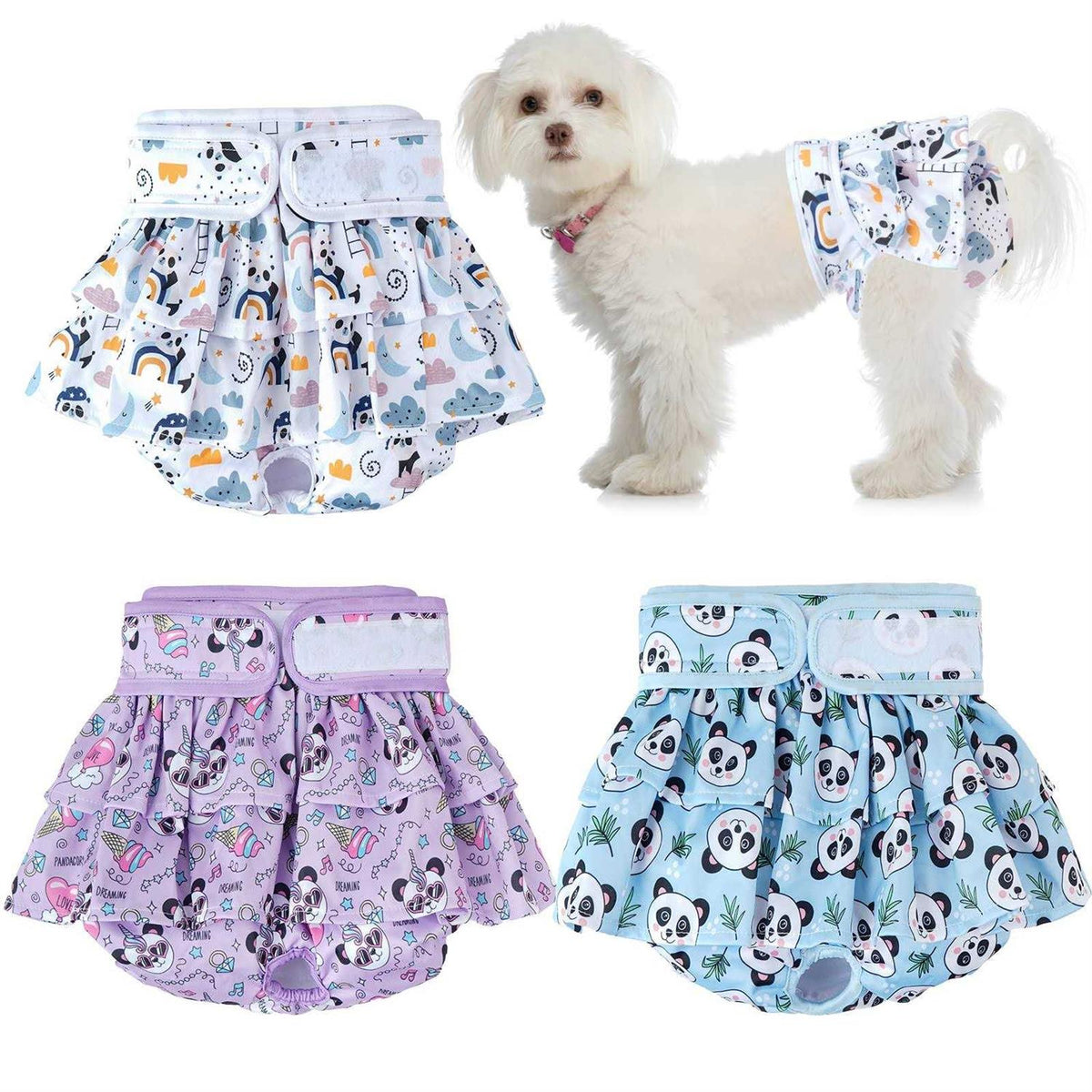 Washable Female Dog Diapers 3 Pack Reusable C165120