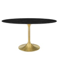 60" Oval Artificial Marble Dining Table T73491