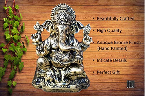 6.25" Multicolor Antique Finish Ganesh Statue W8969