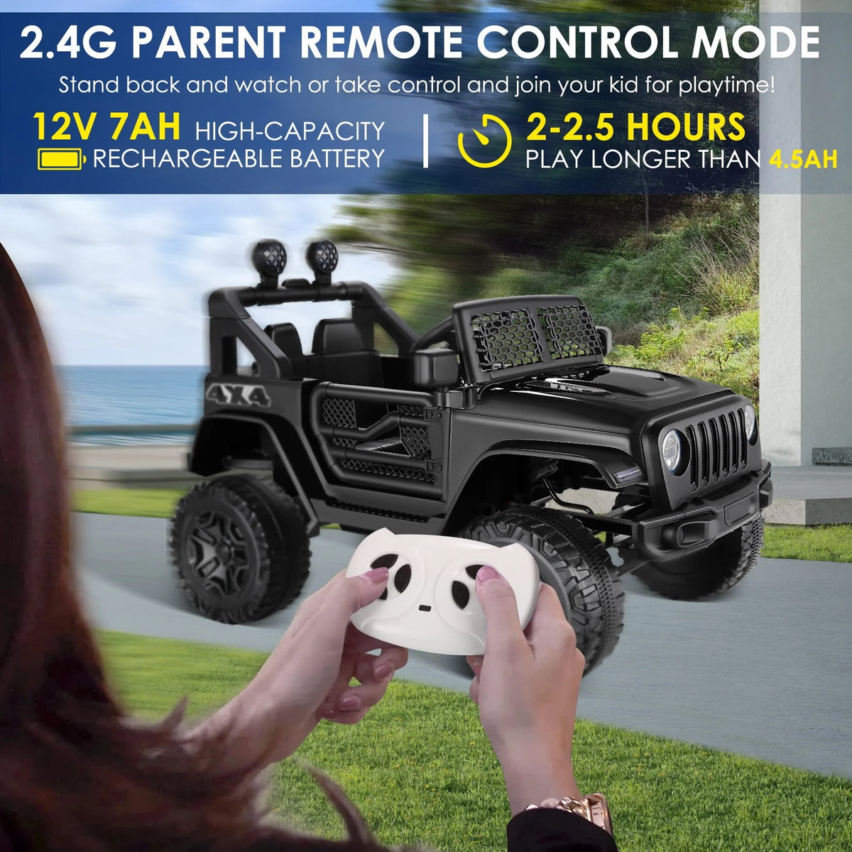 12V Kids Powered Ride on Truck Car with Parent Remote Control L902509