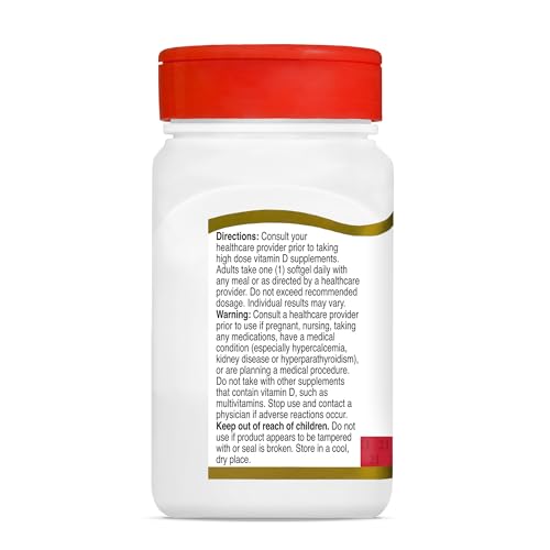 Vitamin D3 250 mcg (10,000 IU) Rapid Release Softgels, 110 Count E1906