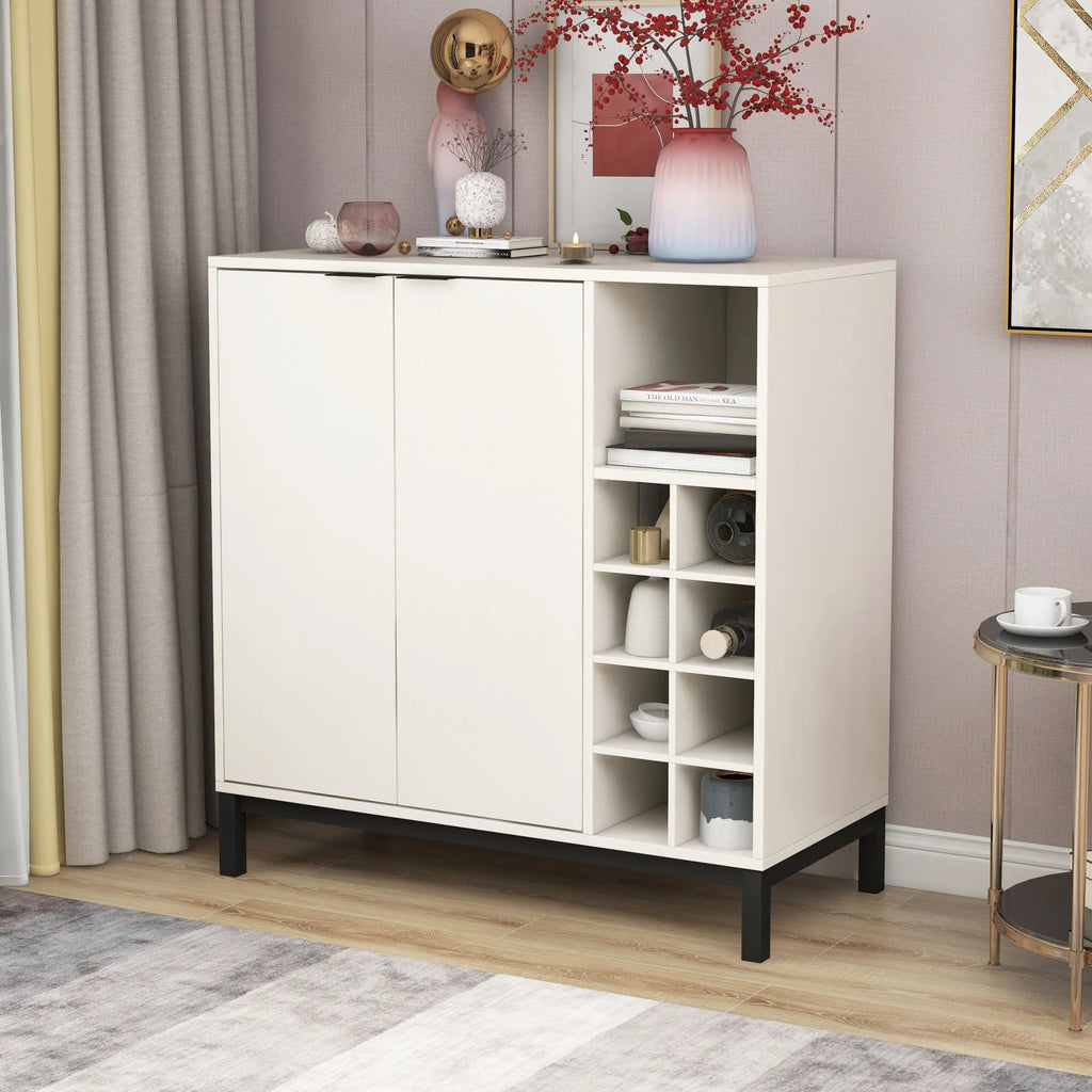 White Sideboard Buffet Cabinet with Storage Z707