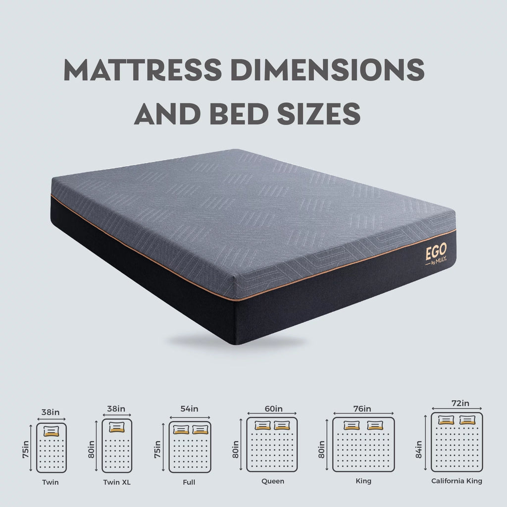 Black 12 inch Queen Gel Memory Foam Mattress L40293