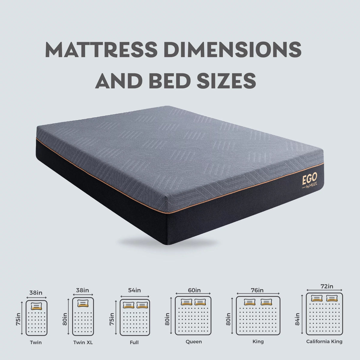 Black 12 inch Queen Gel Memory Foam Mattress L40293
