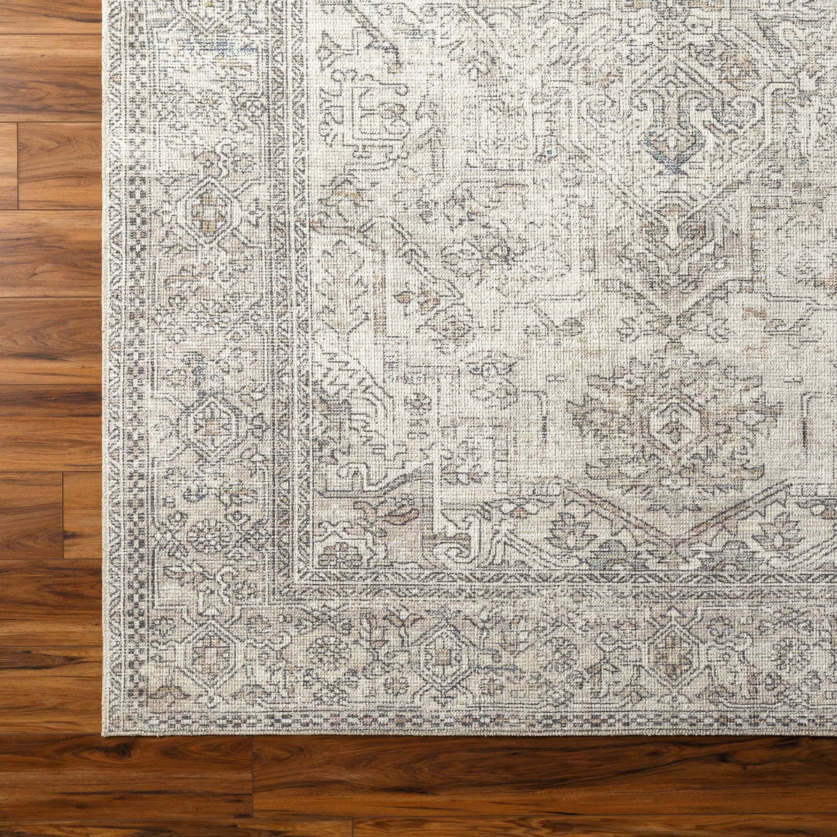 Navy Cream Runner Area Rug Z2672