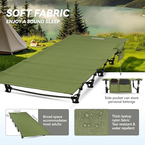 Ultralight Folding Camping Cot Bed (Grey) K492
