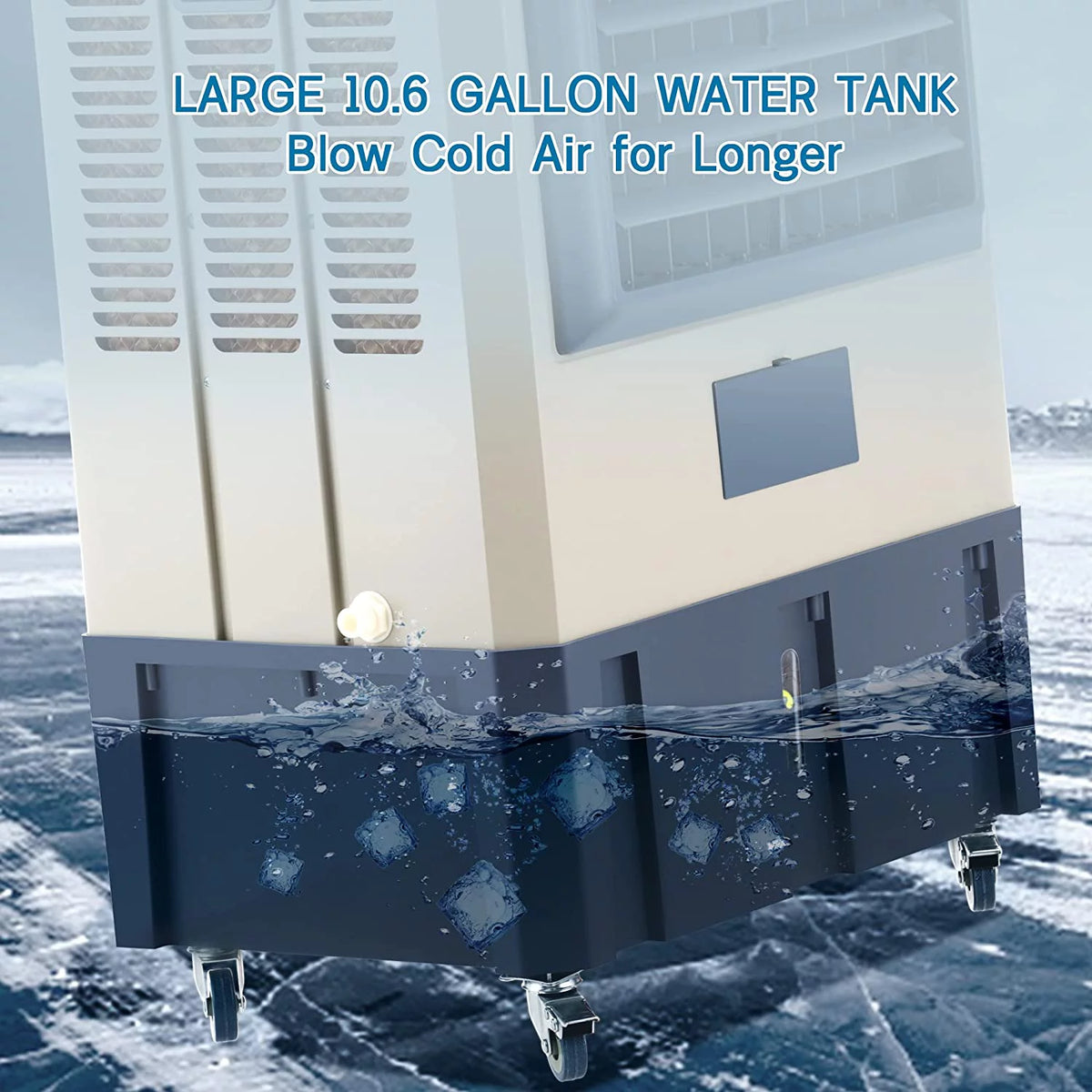 Portable Evaporative Air Cooler with 10.6-Gallons Water Tank, 3 Speeds A6792
