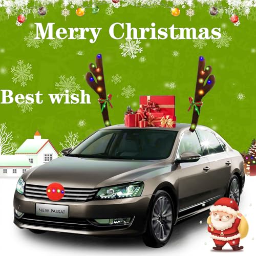Christmas Rudolph Reindeer Vehicle Kit with Antlers Car and Nose Decorations S886220