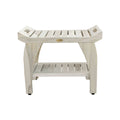 Off-White Teak Shower Bench O55574