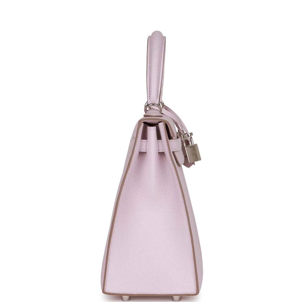 Mauve Pale Epsom Leather Handbag with Palladium Hardware Y552