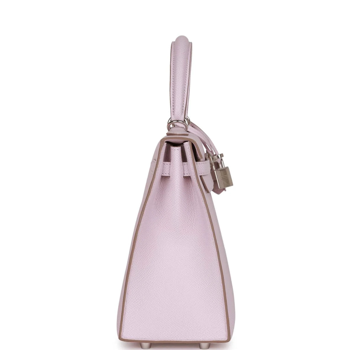 Mauve Pale Epsom Leather Handbag with Palladium Hardware Y552