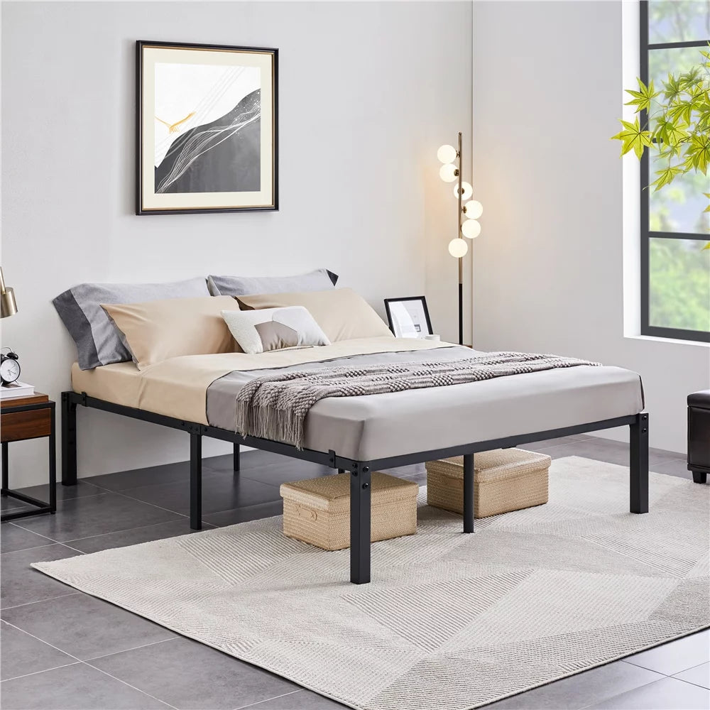 Twin Size Black Metal Platform Bed Frame V31929