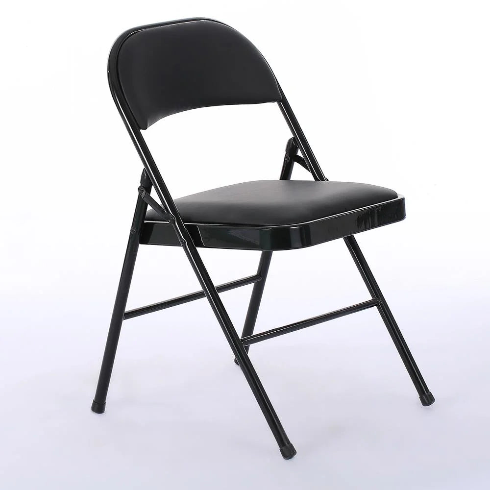 Black Leather Folding Conference Chairs X983255
