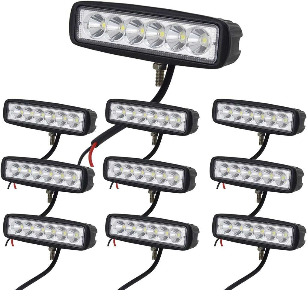 10 Pieces 6 inch 18W LED Work Light Bar A3324