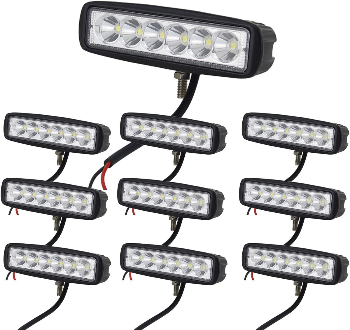 10 Pieces 6 inch 18W LED Work Light Bar A3324