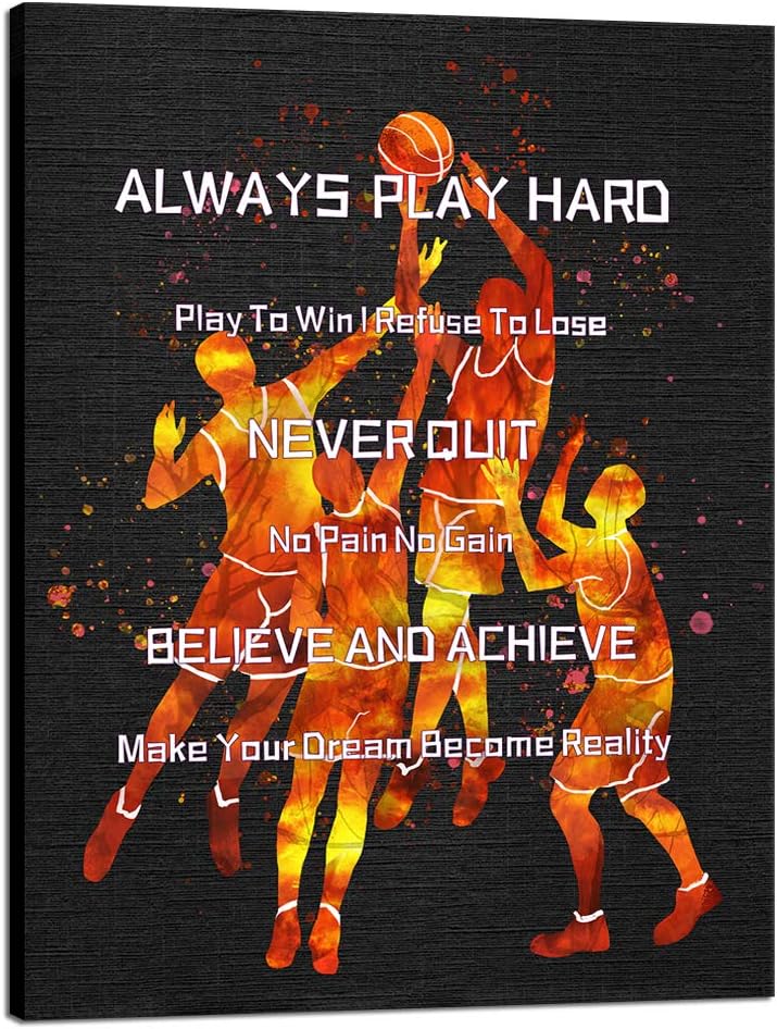 Basketball Wall Art Canvas Print 24x32inch D4765