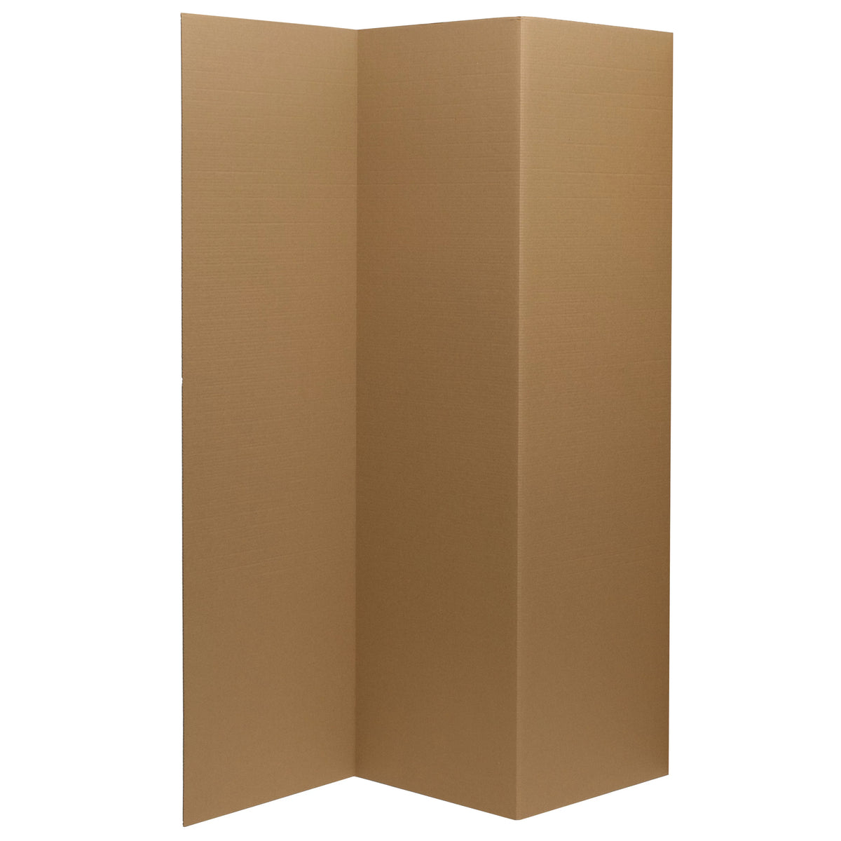 6 ft. Tall Brown Cardboard 3 Panel Room Divider H9746