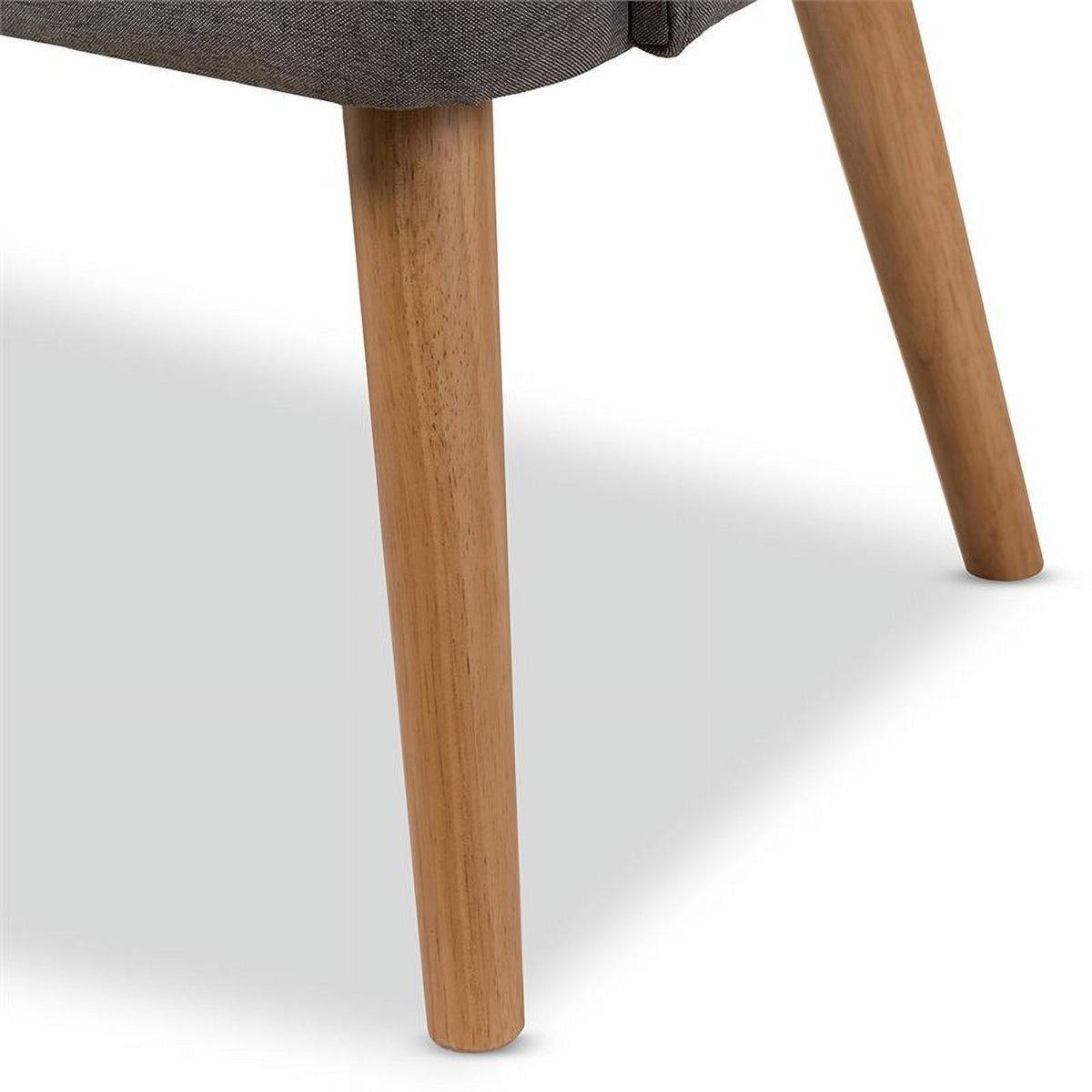 Tufted Wingback Sofa in Gray and Light Brown Q234