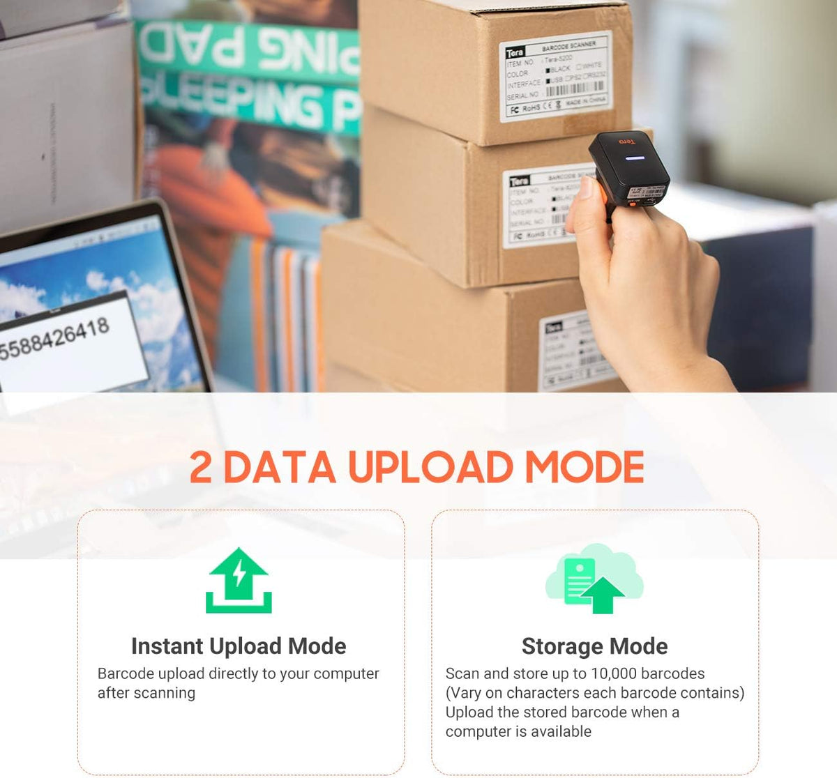 Wireless Bluetooth Barcode Scanner R643715