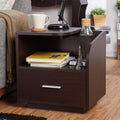 Modern Cut Out End Table Brown W86429