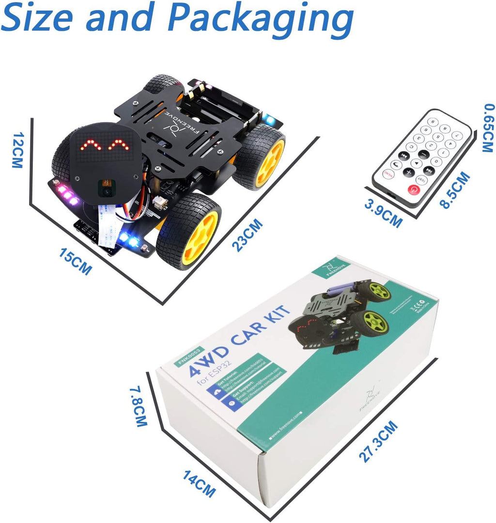 4WD Car Kit for ESP32-WROVER with Camera Y574708