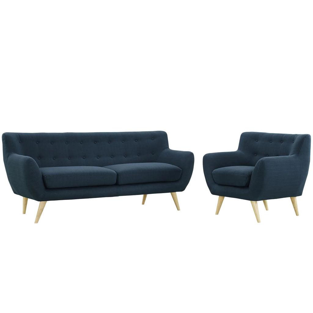 Navy Fabric Two PCS Living Room Set G247445