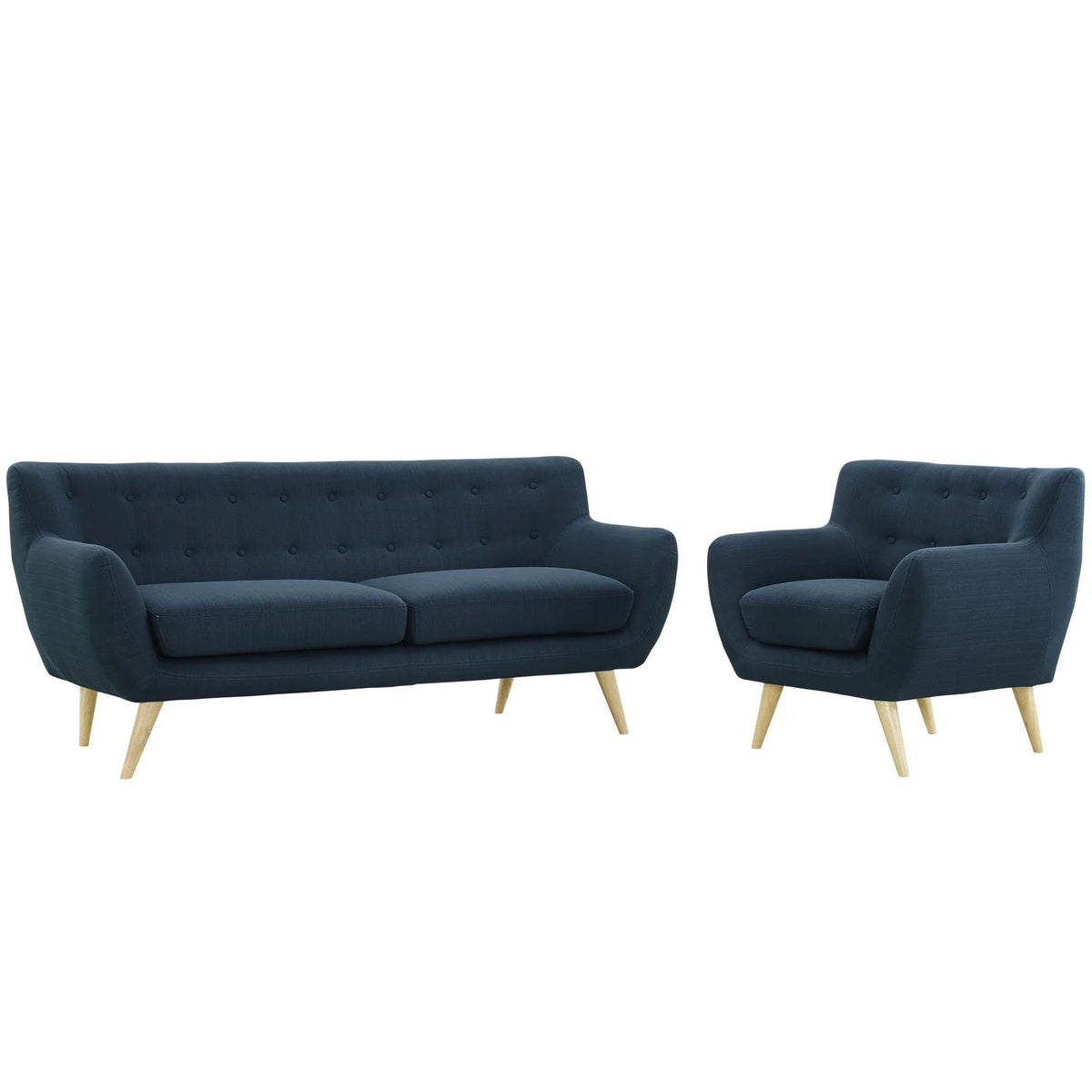 Navy Fabric Two PCS Living Room Set G247445