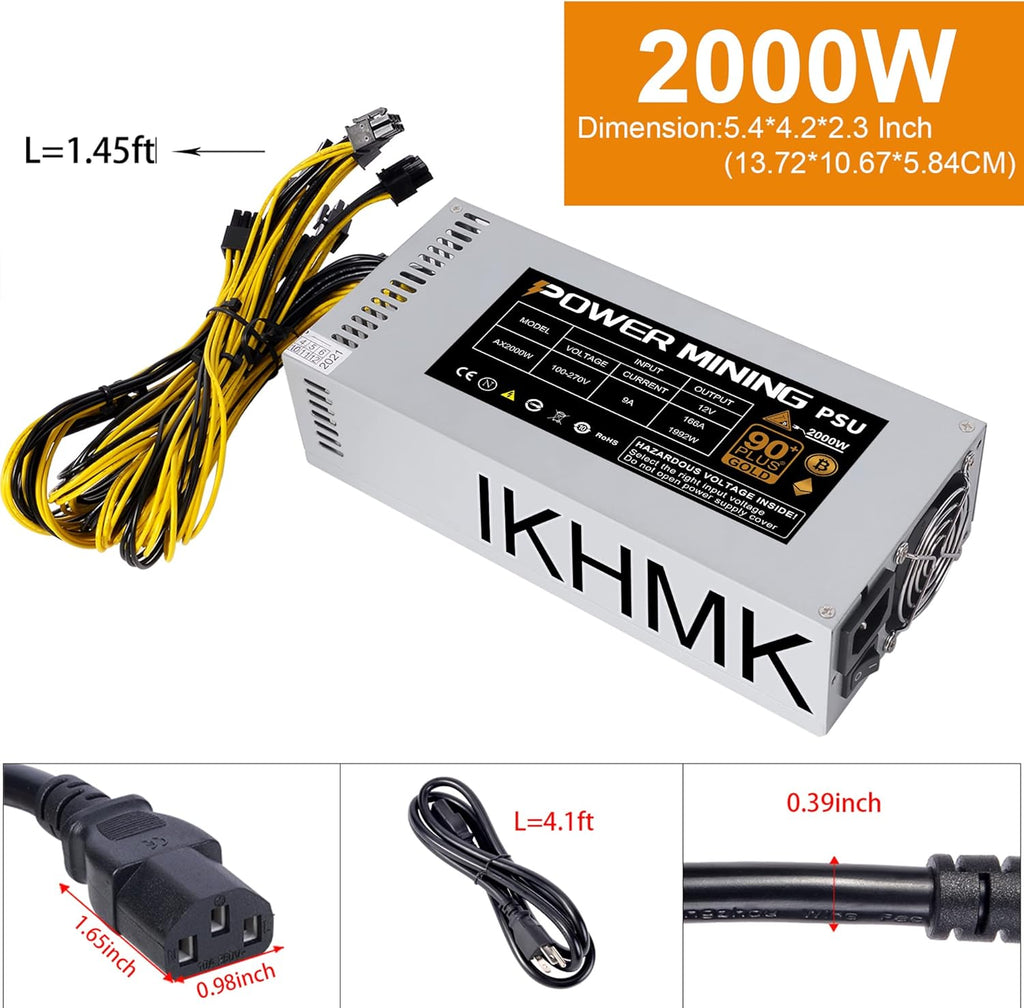 2000W 2U Mining Power Supply W287