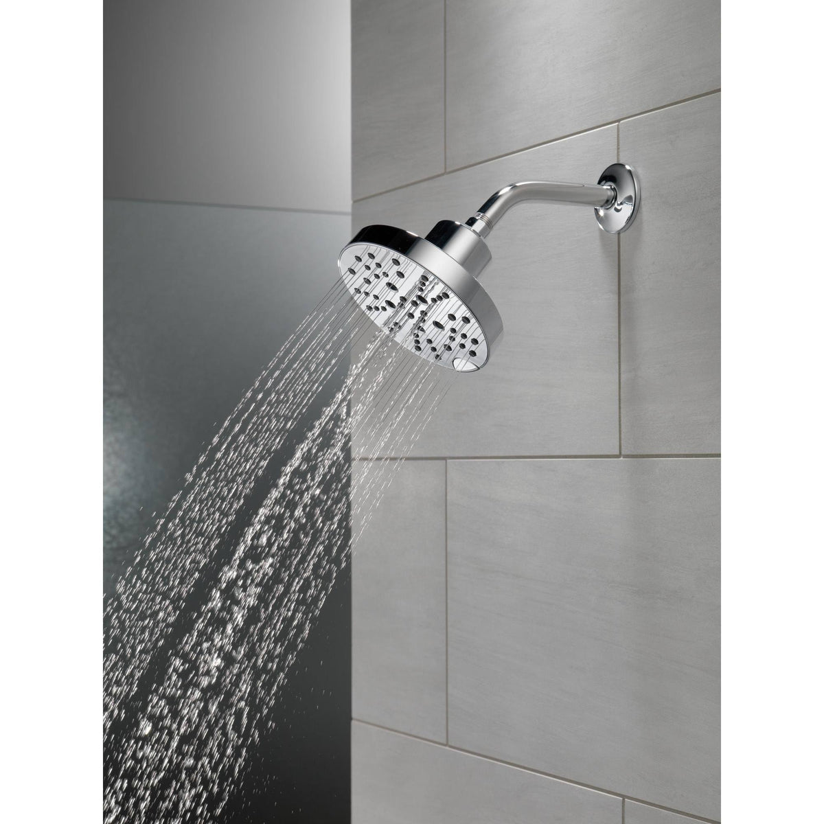 Matte Black 5-Setting Raincan Shower Head B61329