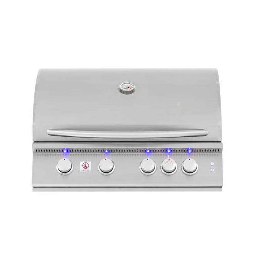 32-Inch 4-Burner Built-In Propane Gas Grill With Rear Infrared Burner Q627501