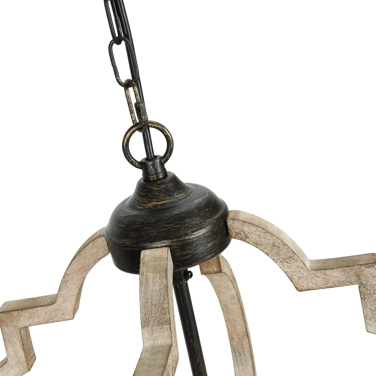 6 Light Farmhouse Chandelier with Globe Light Fixture L585766