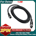 1.0M 2 Pin Electric Fishing Reel Battery Power Cord Cable D3264