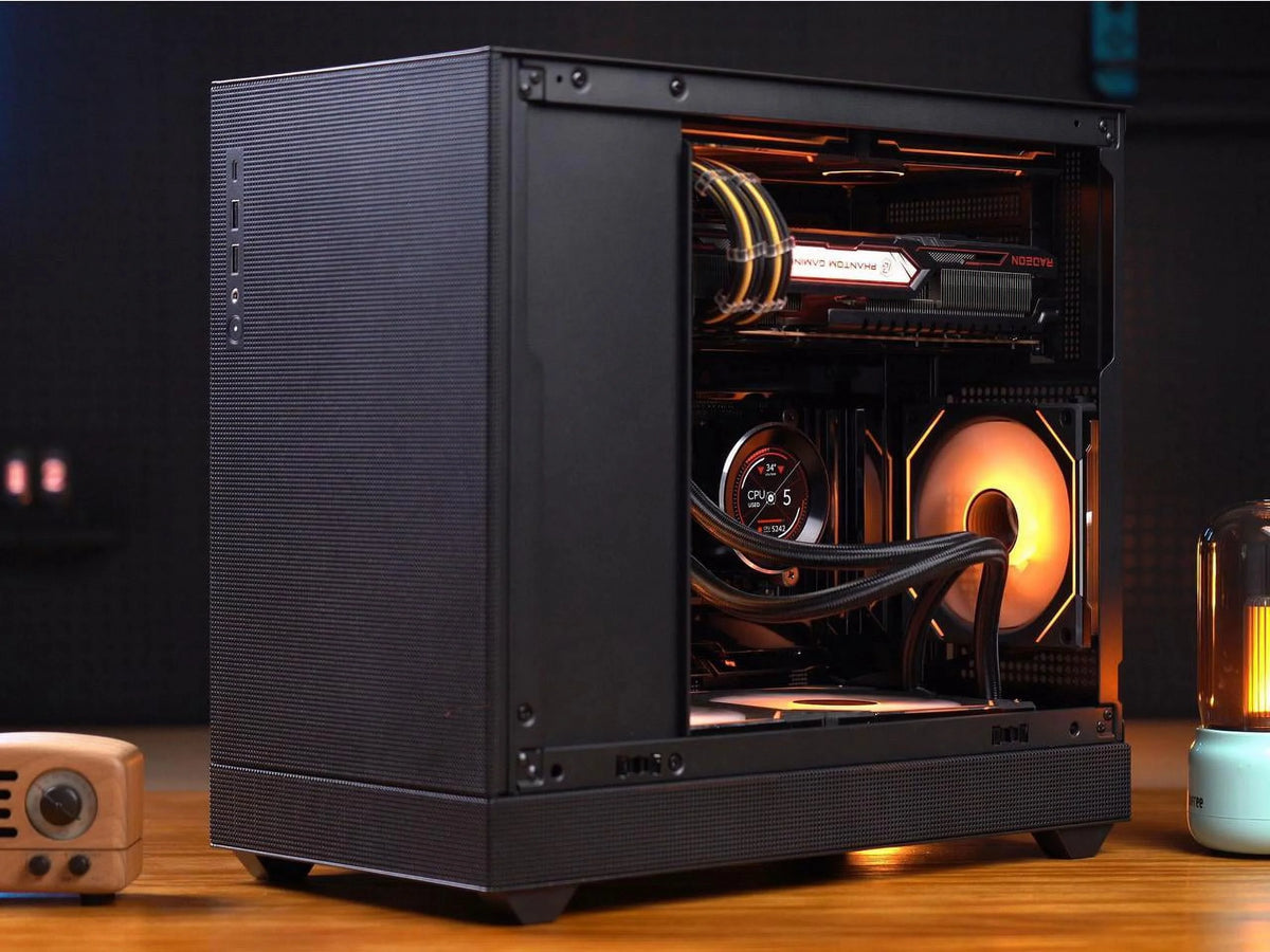 Black Micro ATX Mid Tower Computer Case with 120mm Fan R5959