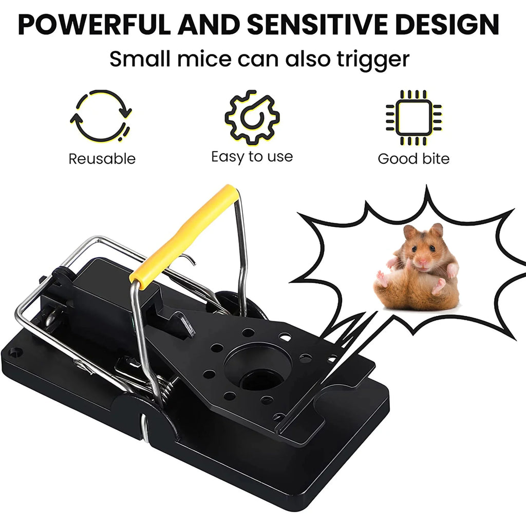 Small Snap Traps for Mice, 3.86" x 1.81" (Pack of 12) W23306